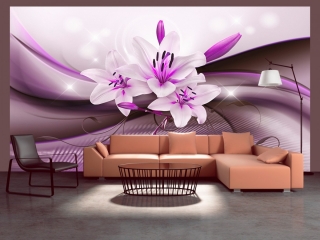 *Fototapeta - Fialová elegantní lilie 200x140 cm
