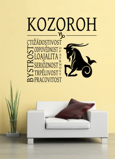 Samolepka na zeď Nápis na stěnu - Kozoroh