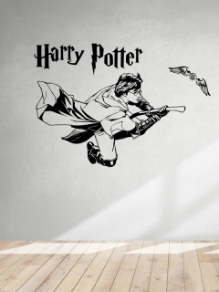 Samolepka na zeď Harry Potter - famfrpál